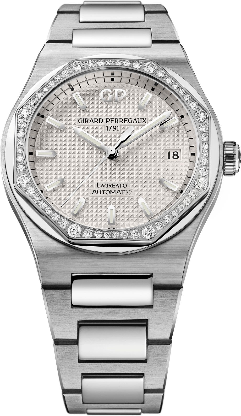 Girard-Perregaux Laureato Classic Laureato Silver Dial 38 mm Automatic Watch For Men - 1