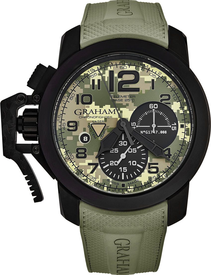 Graham Chronofighter Oversize  Green Dial 47 mm Automatic Watch For Men - 1