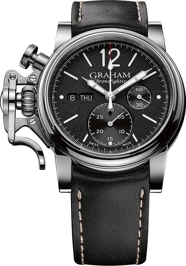 Graham Chronofighter Vintage  Black Dial 44 mm Automatic Watch For Men - 1