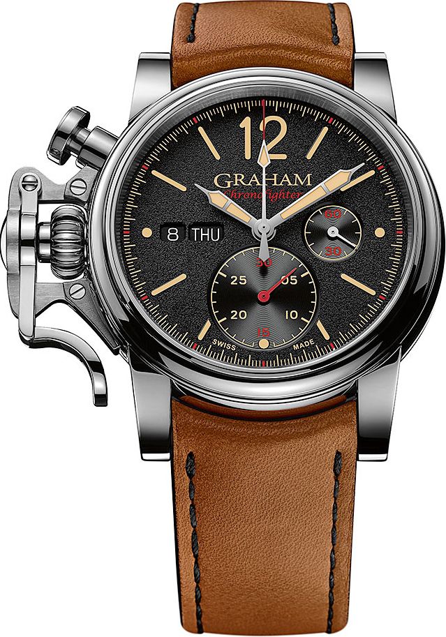 Graham Chronofighter Vintage  Black Dial 44 mm Automatic Watch For Men - 1