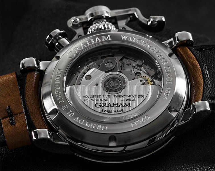 Graham Chronofighter Vintage  Black Dial 44 mm Automatic Watch For Men - 2