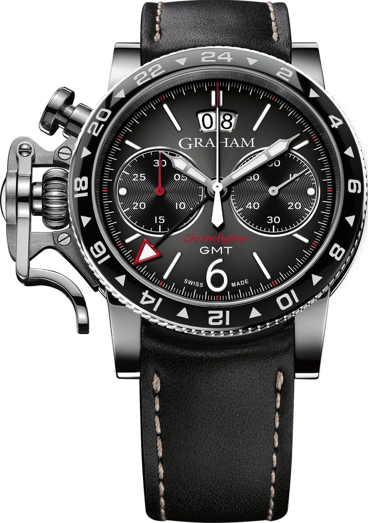 Graham Chronofighter Vintage  Black Dial 44 mm Automatic Watch For Men - 1