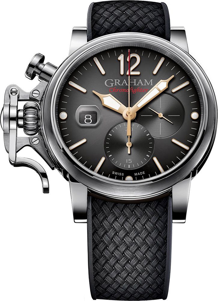 Graham Chronofighter Vintage  Black Dial 47 mm Automatic Watch For Men - 1