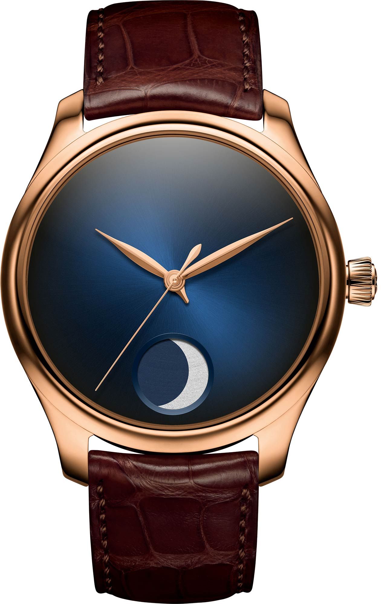 H. Moser & Cie. Endeavour Perpetual Moon Blue Dial 42 mm Manual Winding Watch For Men - 1