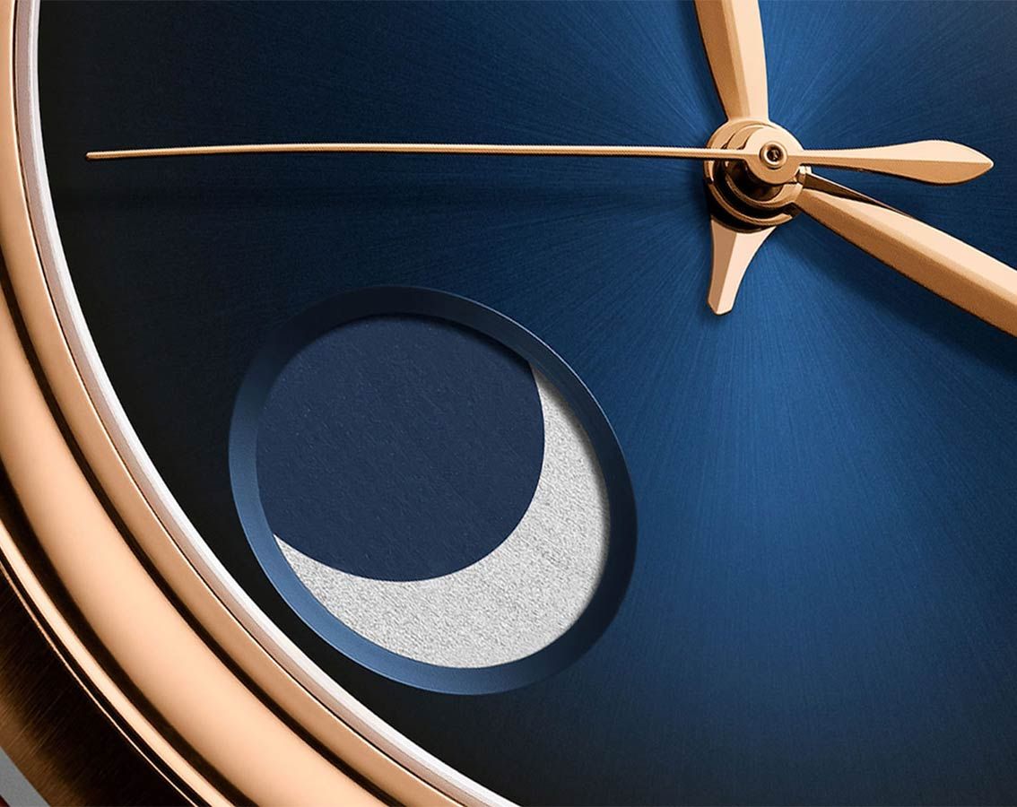 H. Moser & Cie. Endeavour Perpetual Moon Blue Dial 42 mm Manual Winding Watch For Men - 3