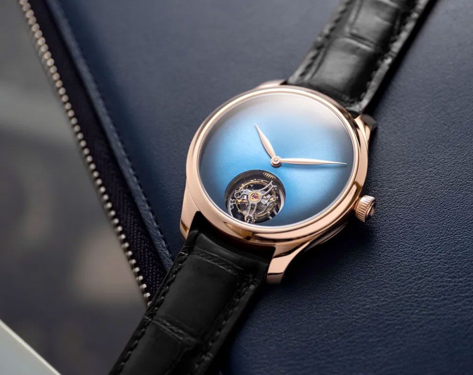 H. Moser & Cie. Endeavour Tourbillon Blue Dial 40 mm Automatic Watch For Men - 4