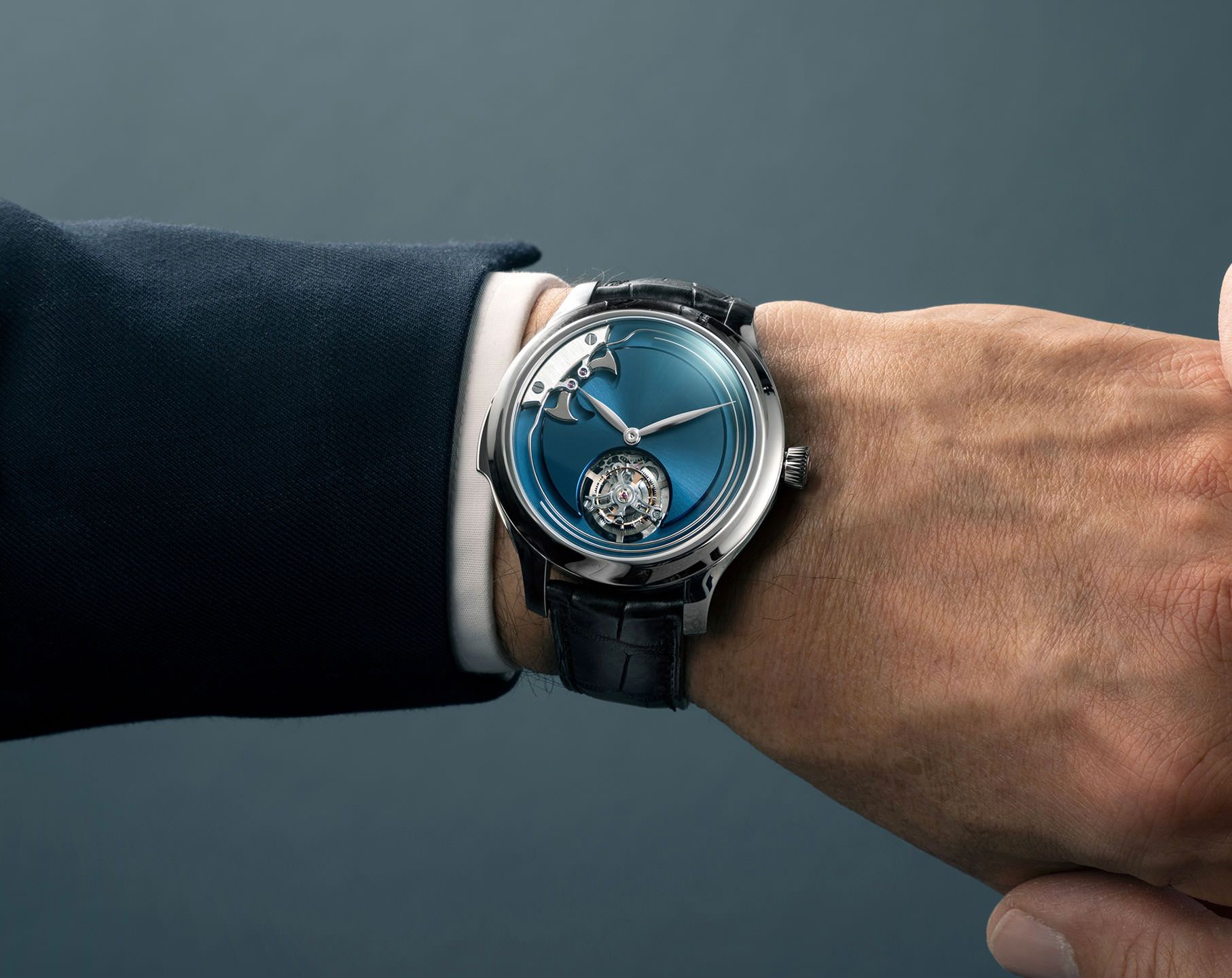 H. Moser & Cie. Endeavour Concept Minute Repeater Blue Dial 43 mm Manual Winding Watch For Men - 3