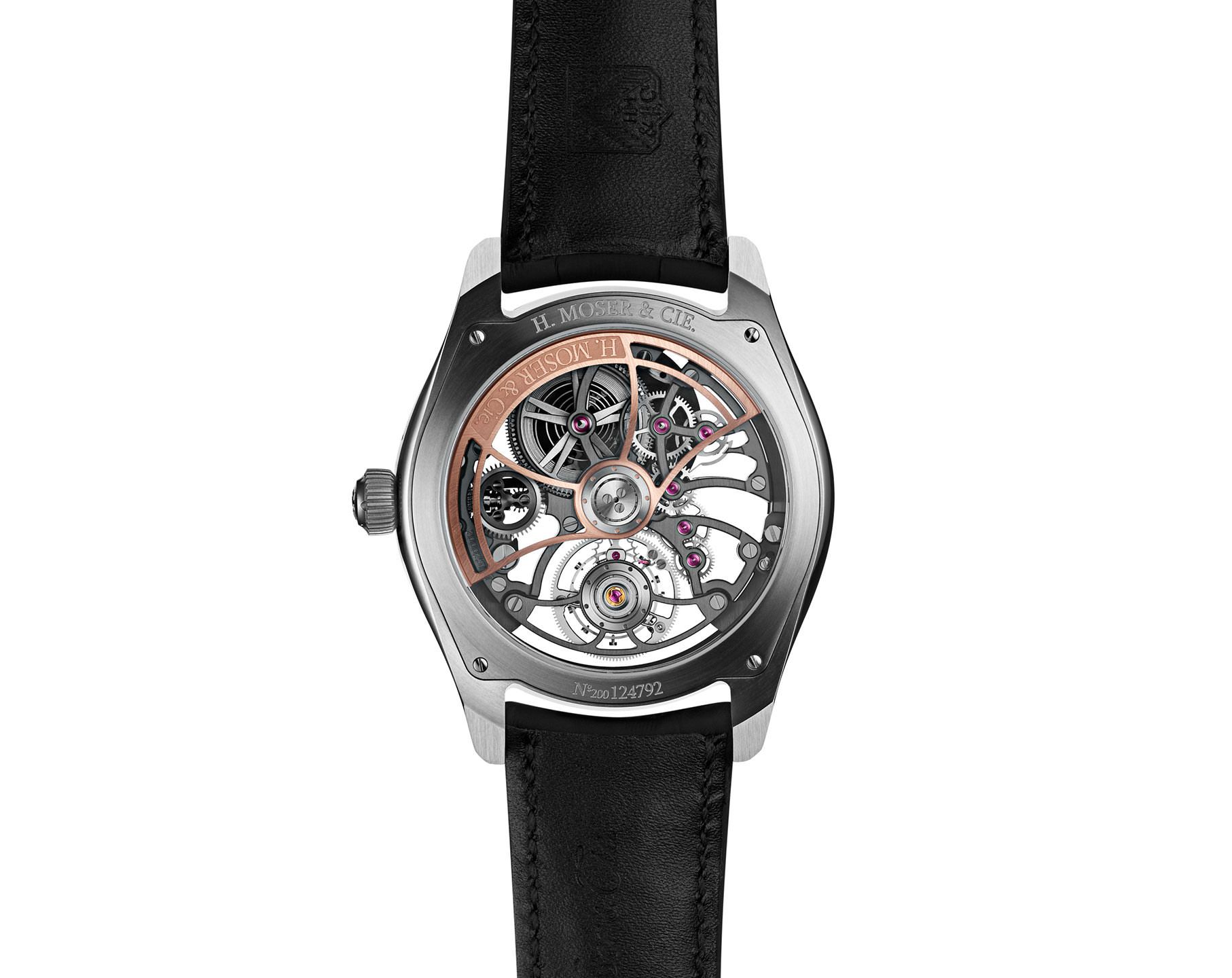 H. Moser & Cie. Pioneer Cylindrical Tourbillon Skeleton Skeleton Dial 42.8 mm Automatic Watch For Men - 2