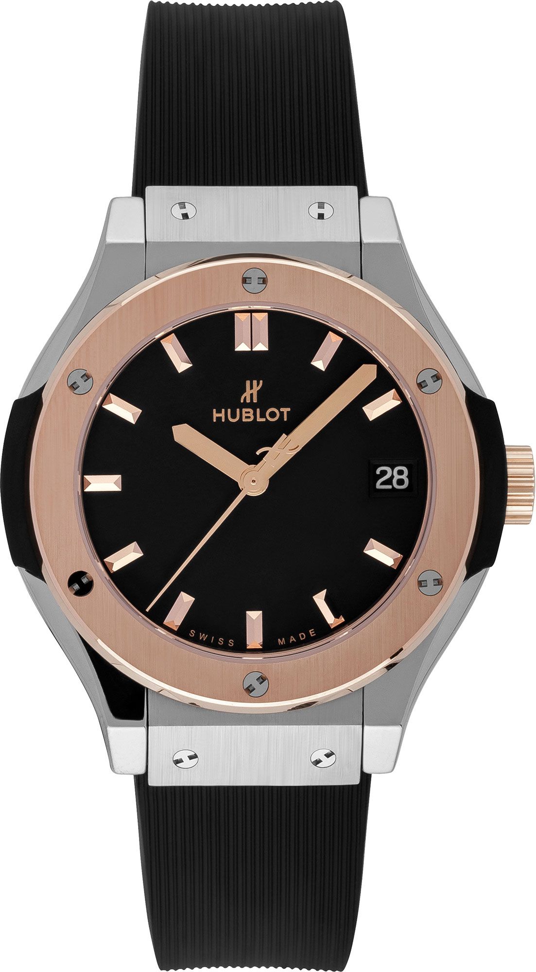 Hublot Classic Fusion 3-Hands Black Dial 33 mm Quartz Watch For Women - 1