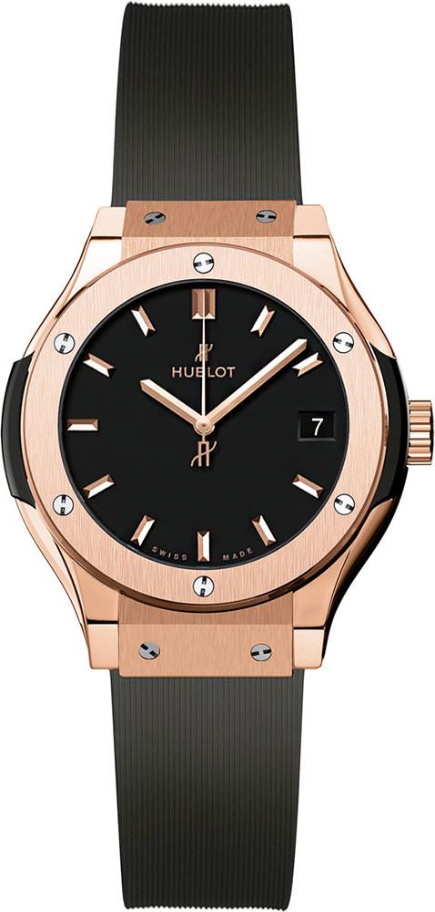 Hublot Classic Fusion 3-Hands Black Dial 33 mm Quartz Watch For Women - 1