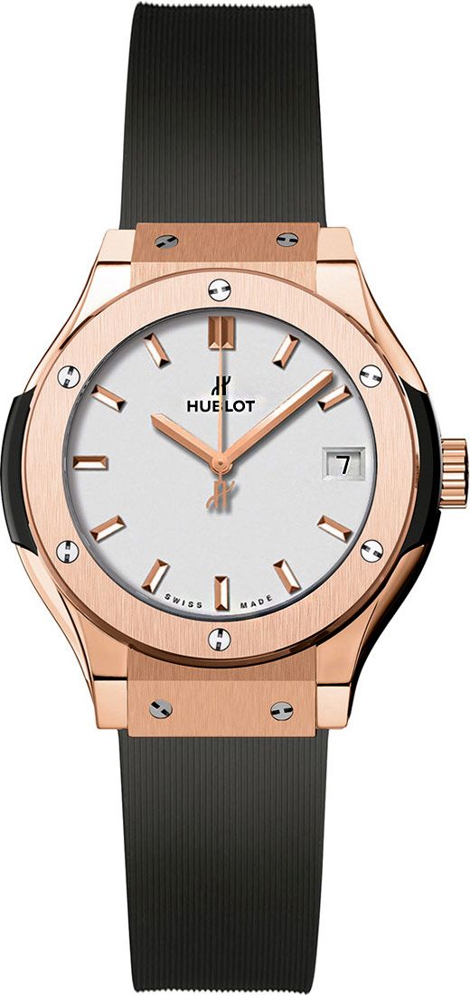 Hublot Classic Fusion 3-Hands White Dial 33 mm Quartz Watch For Women - 1