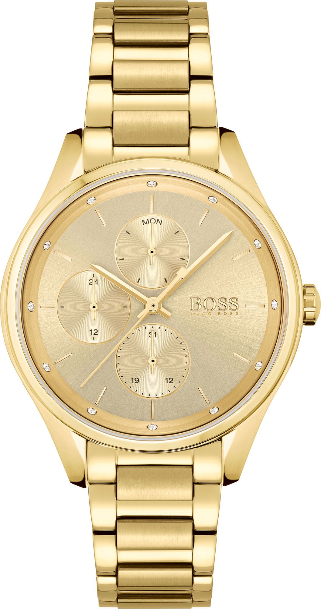 Boss Sport  Gold Dial 36 mm Quartz Watch For Women - 1