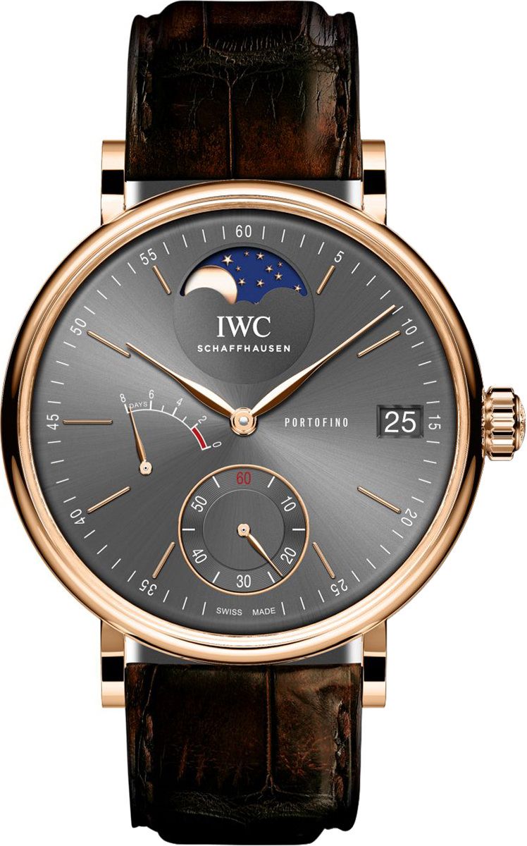 IWC Portofino  Grey Dial 45 mm Manual Winding Watch For Men - 1