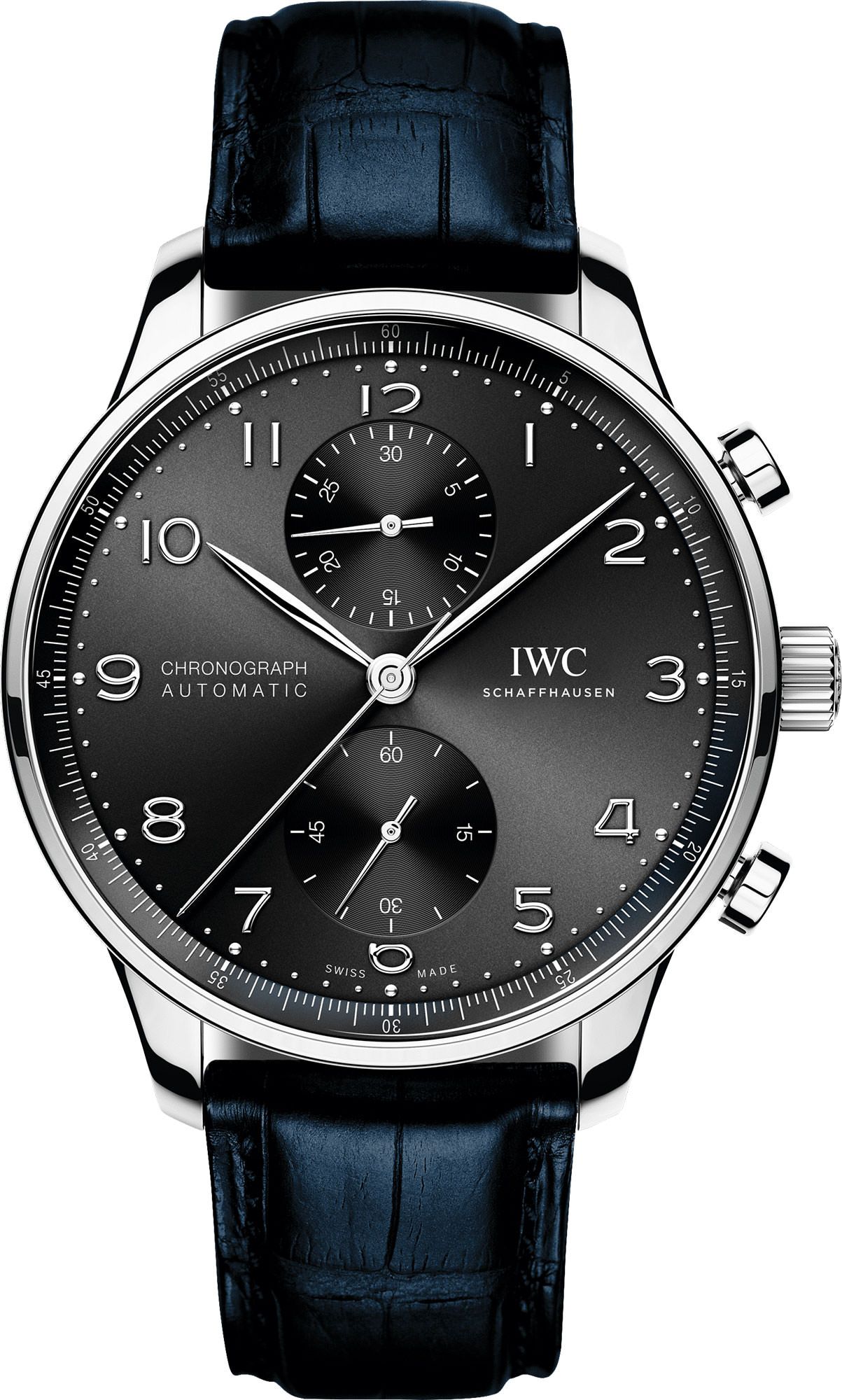 IWC Portugieser  Black Dial 41 mm Automatic Watch For Men - 1