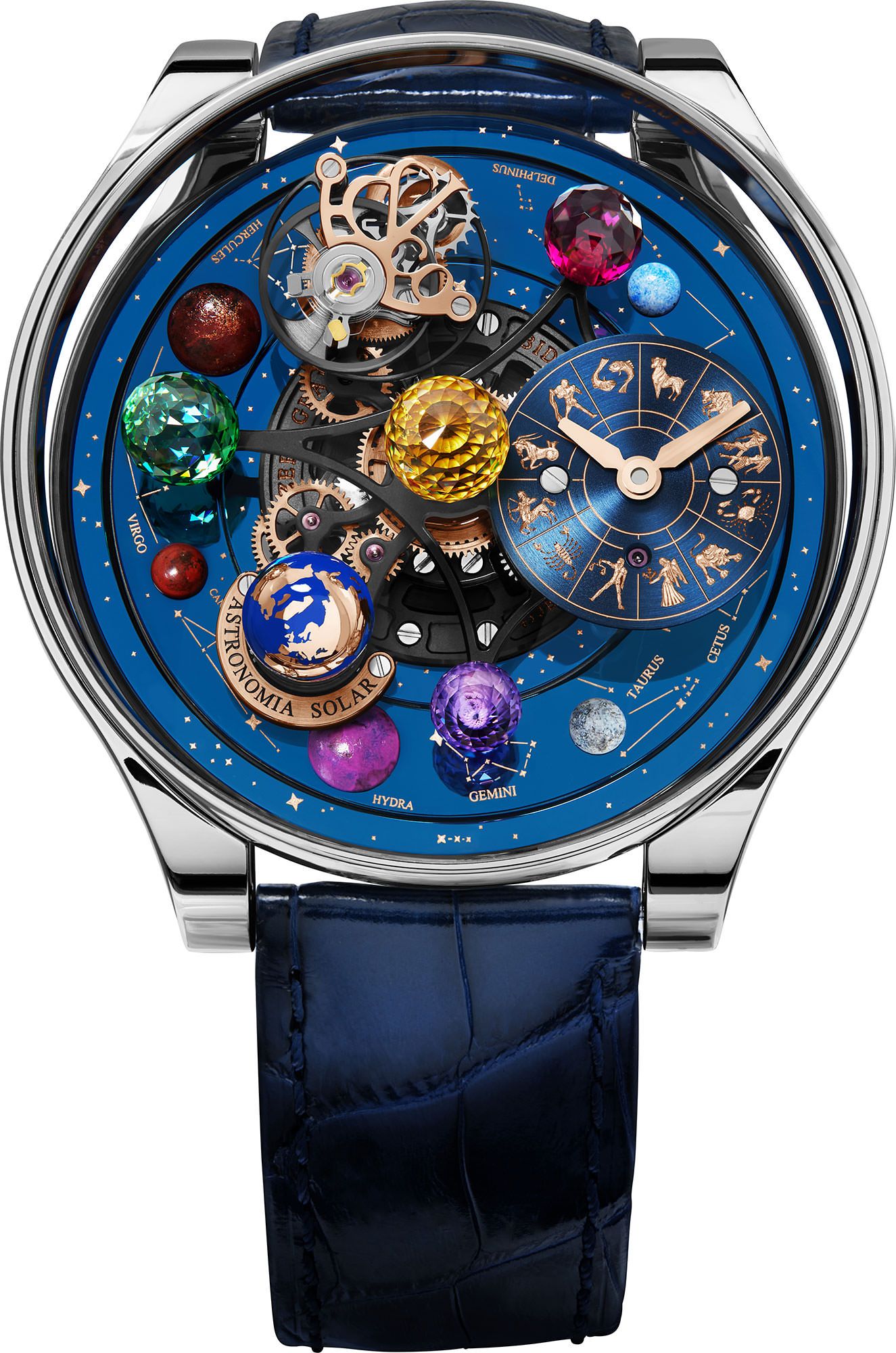 Jacob & Co. Astronomia Astronomia Solar Blue Dial 44 mm Manual Winding Watch For Men - 1