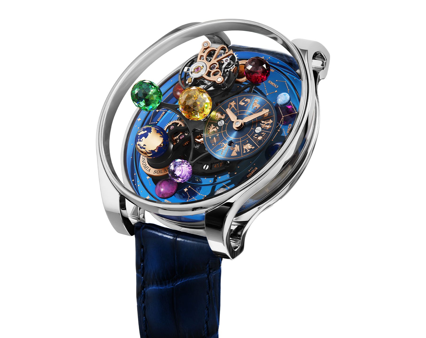 Jacob & Co. Astronomia Astronomia Solar Blue Dial 44 mm Manual Winding Watch For Men - 3