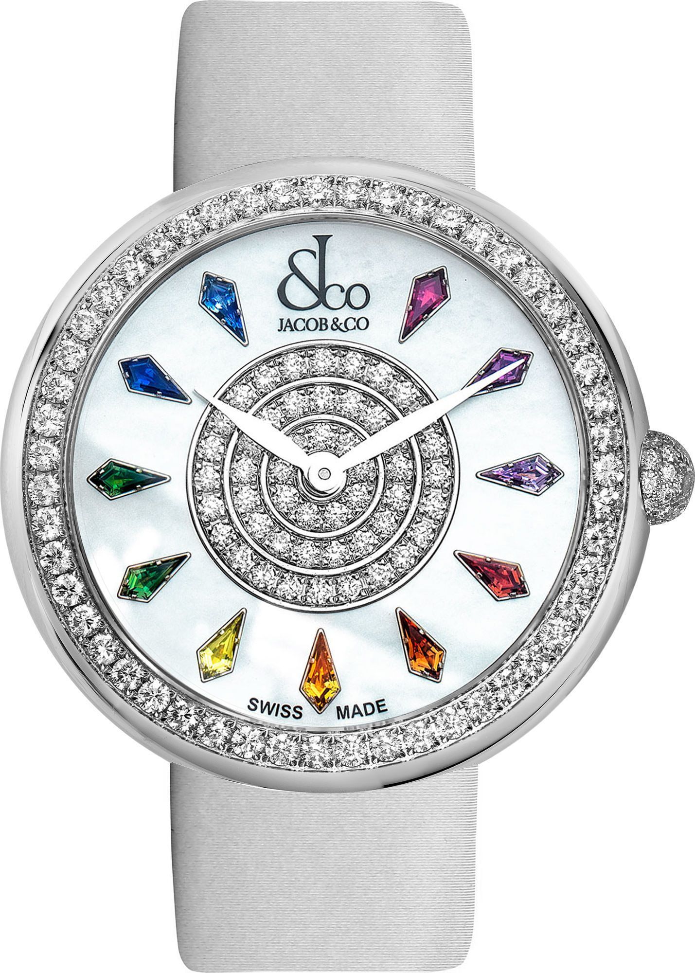 Jacob & Co. Brilliant Brilliant One Row MOP Dial 38 mm Quartz Watch For Women - 1