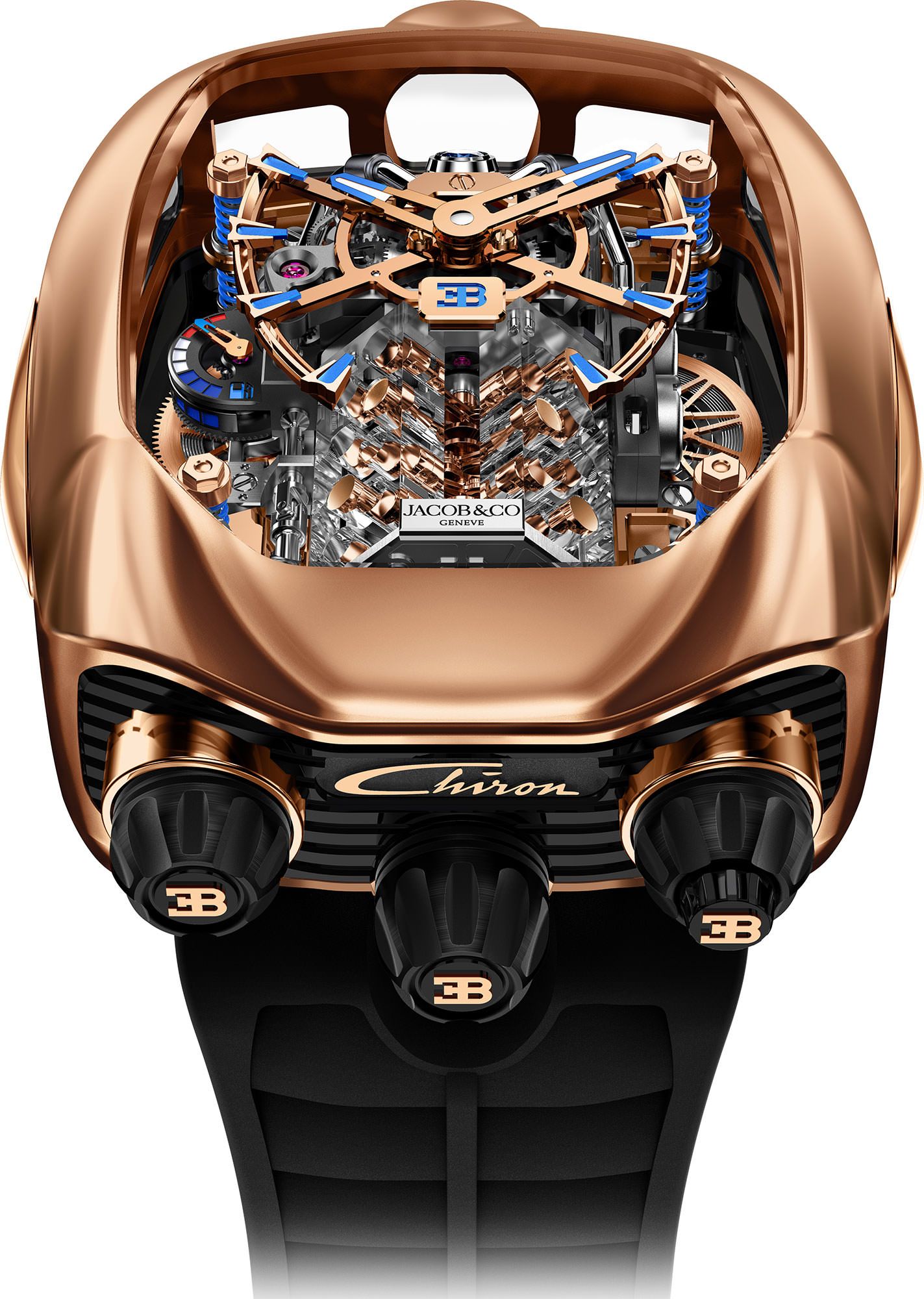 Jacob & Co. Bugatti Chiron Tourbillon  Skeleton Dial 44 mm Manual Winding Watch For Men - 1