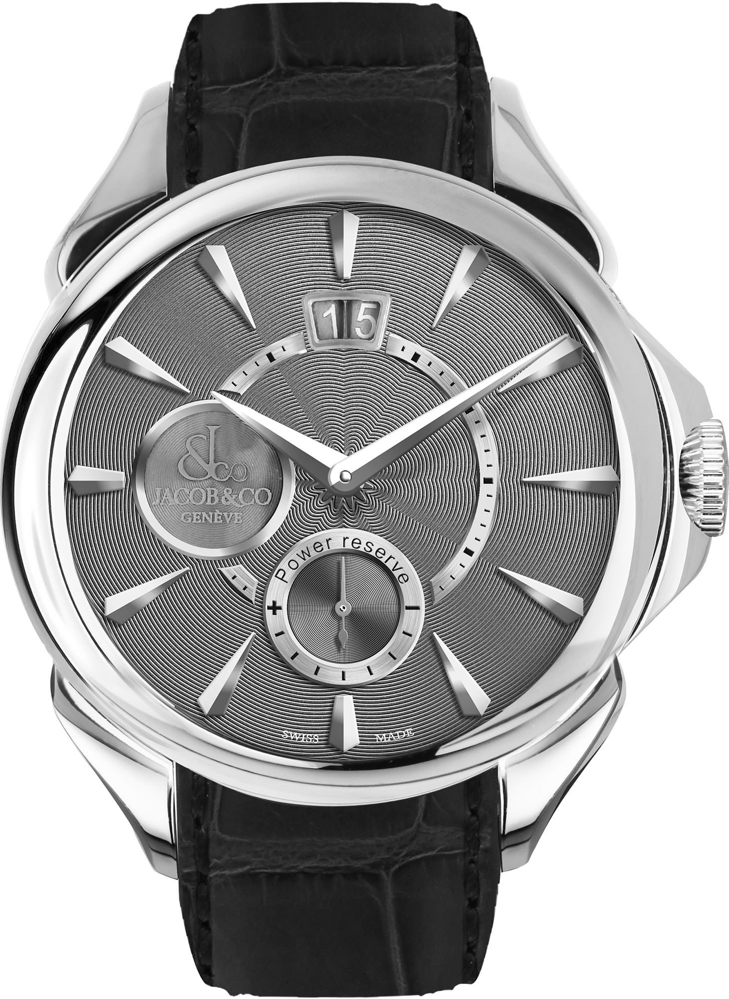 Jacob & Co. Palatial Palatial Classic Manual Big Date Grey Dial 42 mm Manual Winding Watch For Men - 1