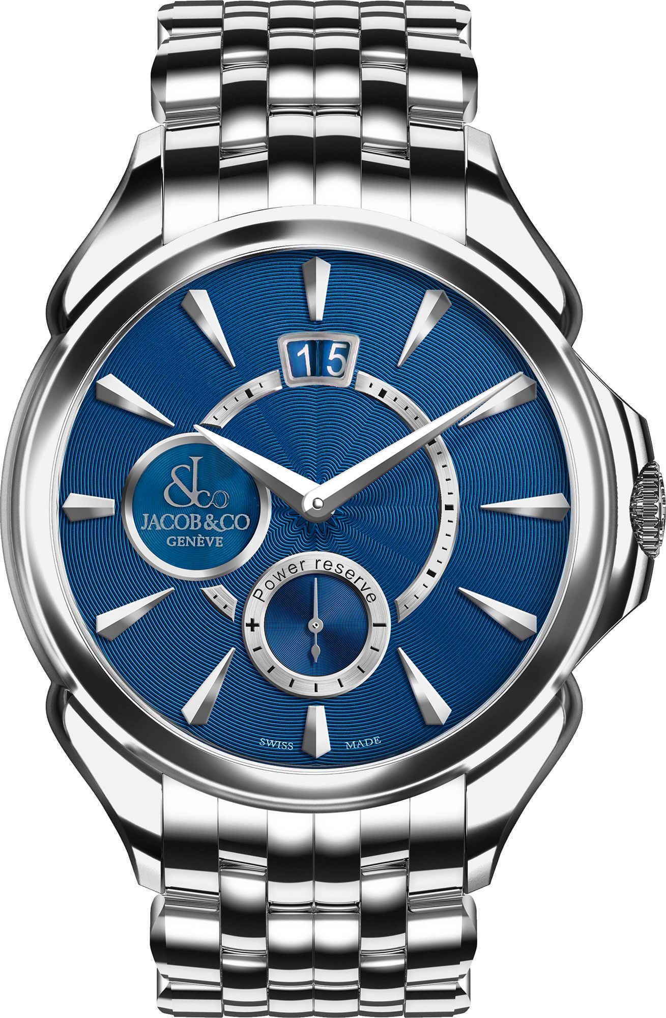 Jacob & Co. Palatial Palatial Classic Manual Big Date Blue Dial 42 mm Manual Winding Watch For Men - 1