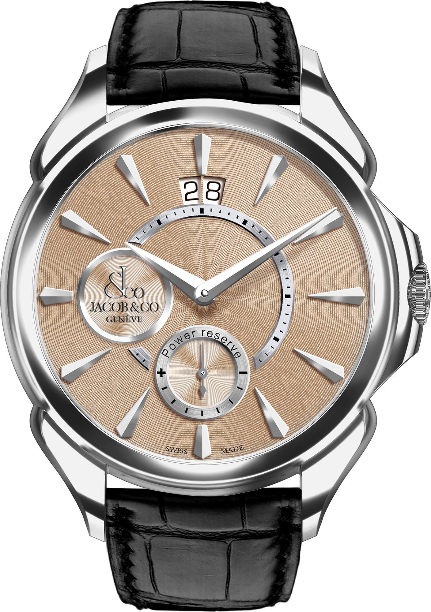 Jacob & Co. Palatial Palatial Classic Manual Big Date Champagne Dial 42 mm Manual Winding Watch For Men - 1