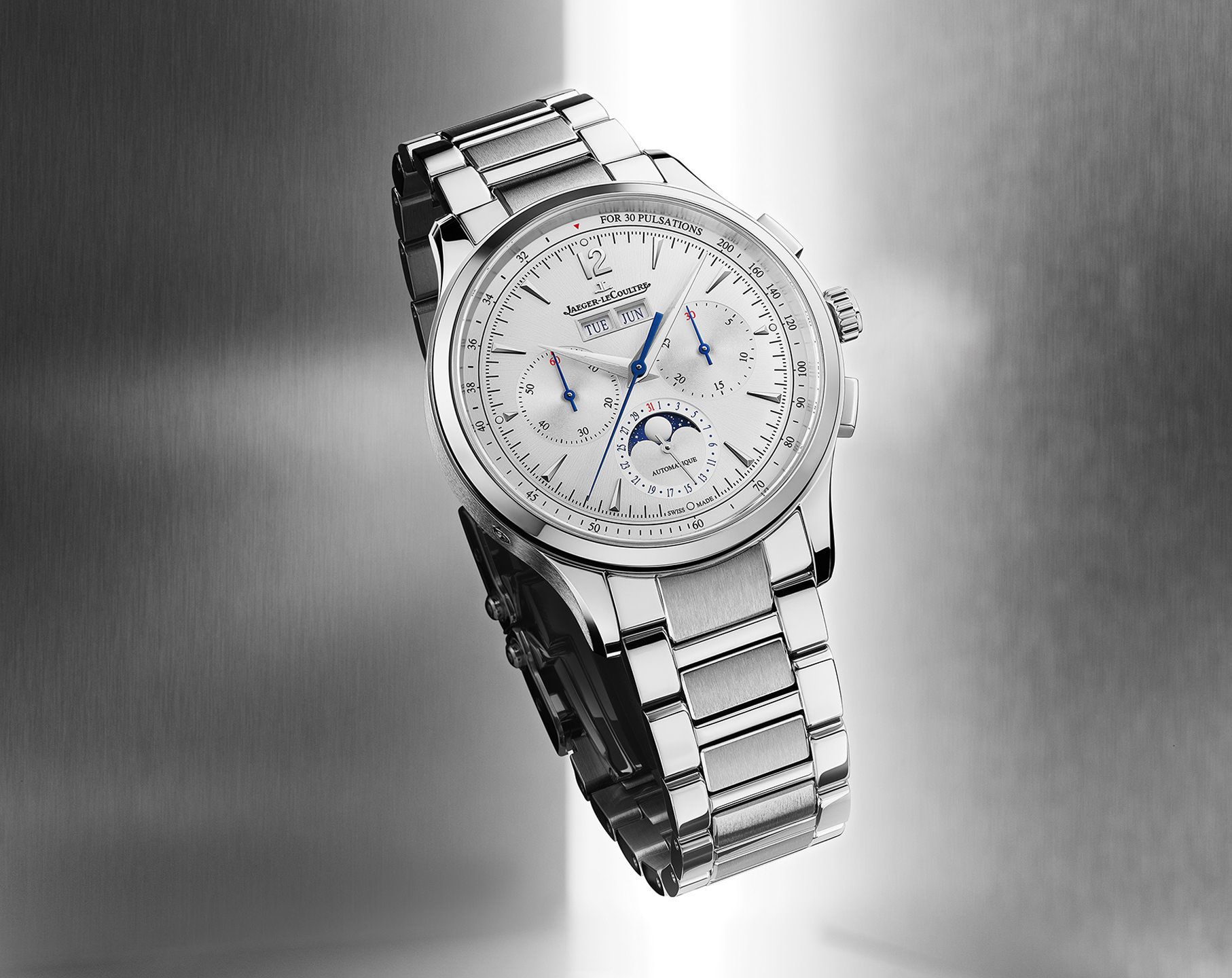 Jaeger-LeCoultre Master Control Chronograph Calendar Silver Dial 40 mm Automatic Watch For Men - 5