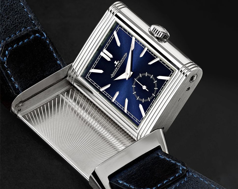 Jaeger-LeCoultre Reverso Reverso Tribute Blue Dial 28.3 mm Manual Winding Watch For Men - 8