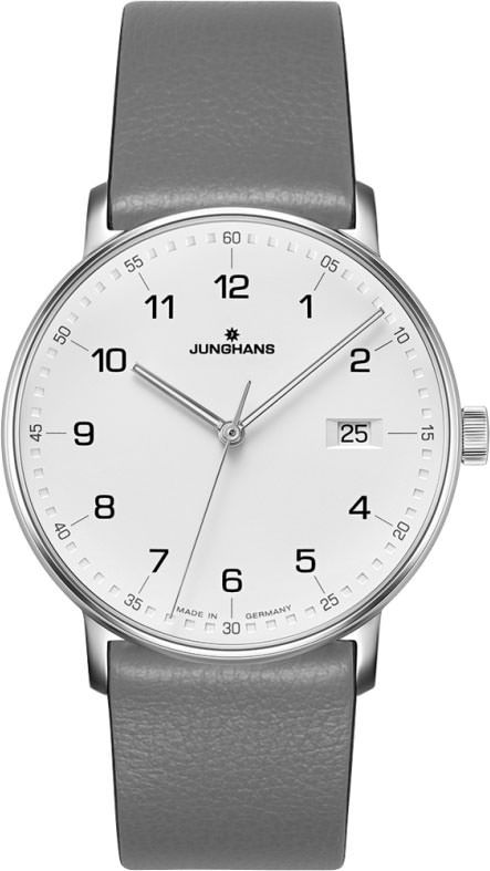 Junghans FORM Quartz Silver Dial 39.3 mm Kinetic Powered Watch For Men - 1