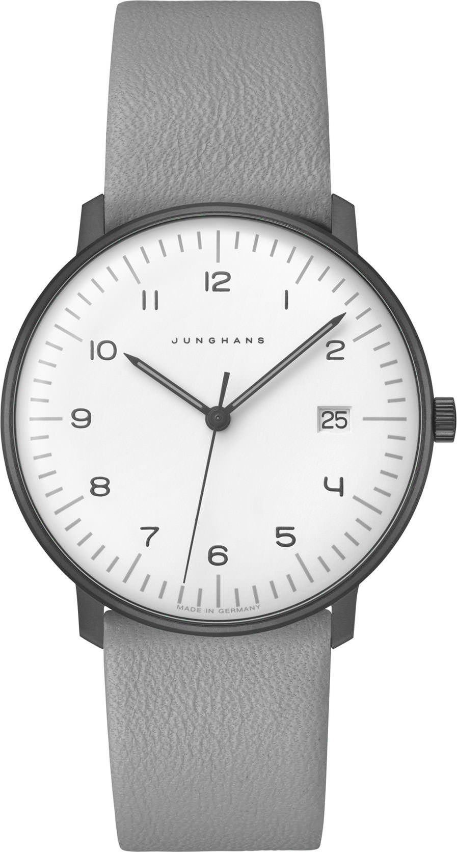 Junghans max bill Quartz White Dial 38 mm Kinetic Powered Watch For Men - 1