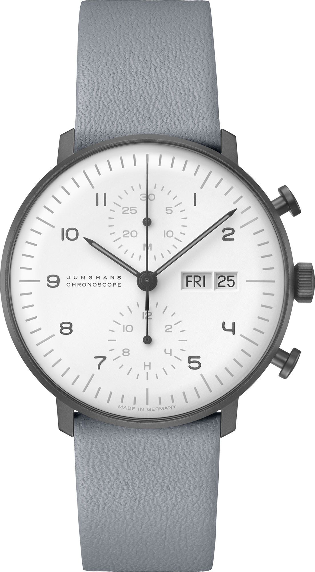 Junghans max bill Chronoscope White Dial 40 mm Automatic Watch For Men - 1