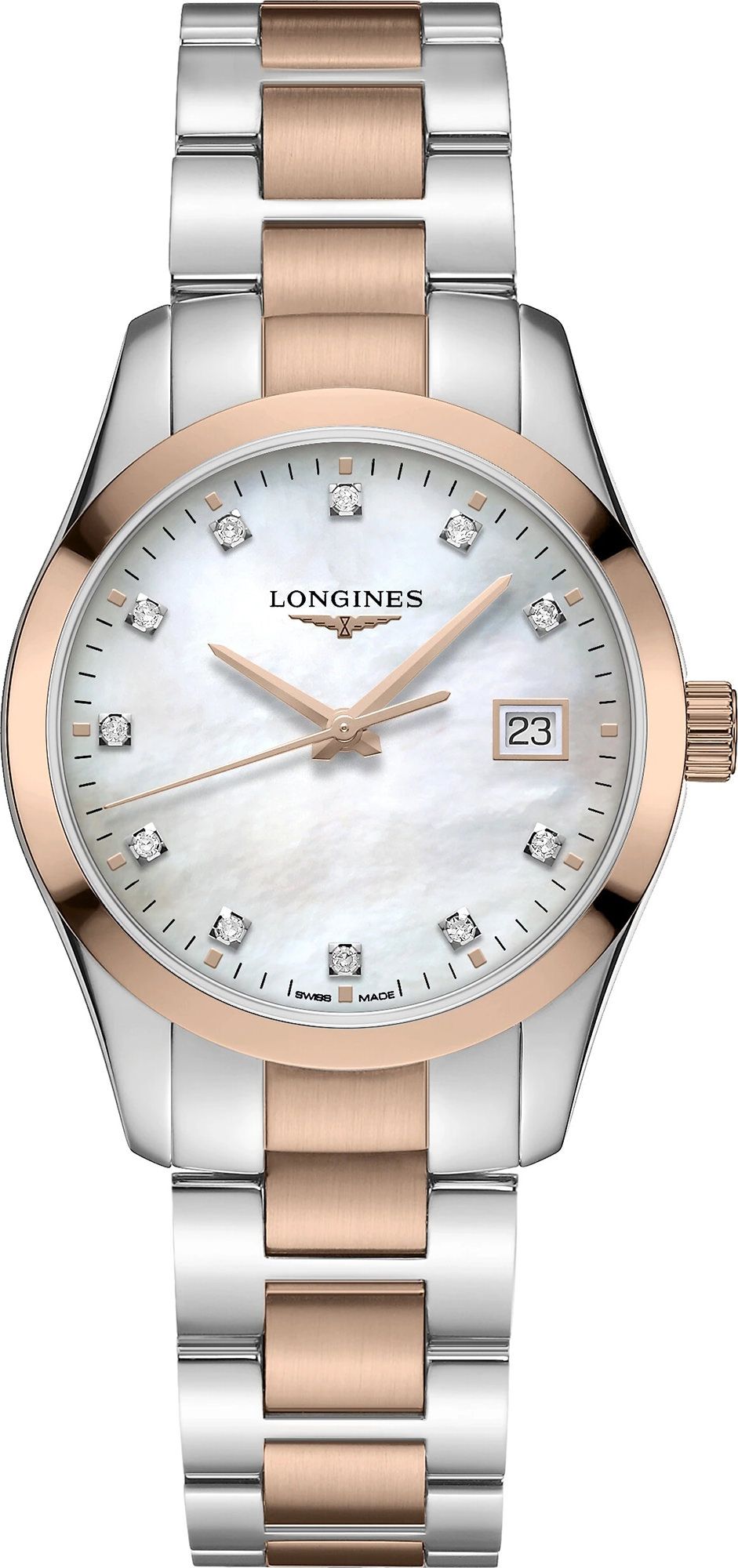 Longines Performance Conquest Classic MOP Dial 34 mm Quartz Watch For Women - 1