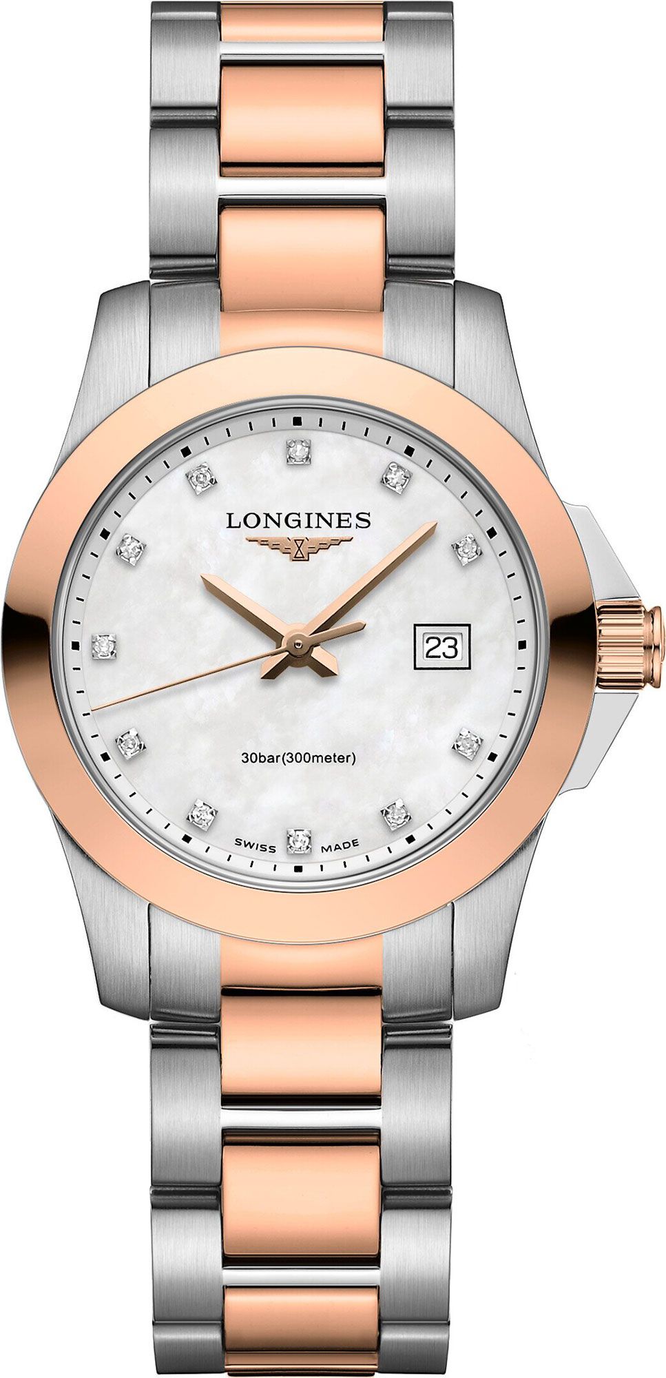 Longines Performance Conquest MOP Dial 29.50 mm Quartz Watch For Women - 1