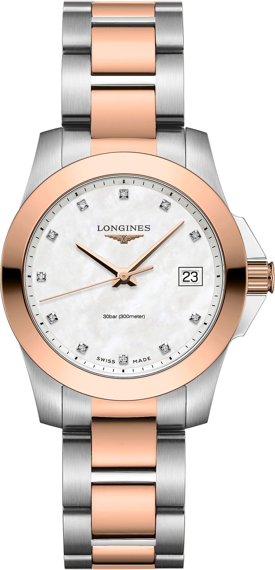 Longines Performance Conquest MOP Dial 34 mm Quartz Watch For Women - 1