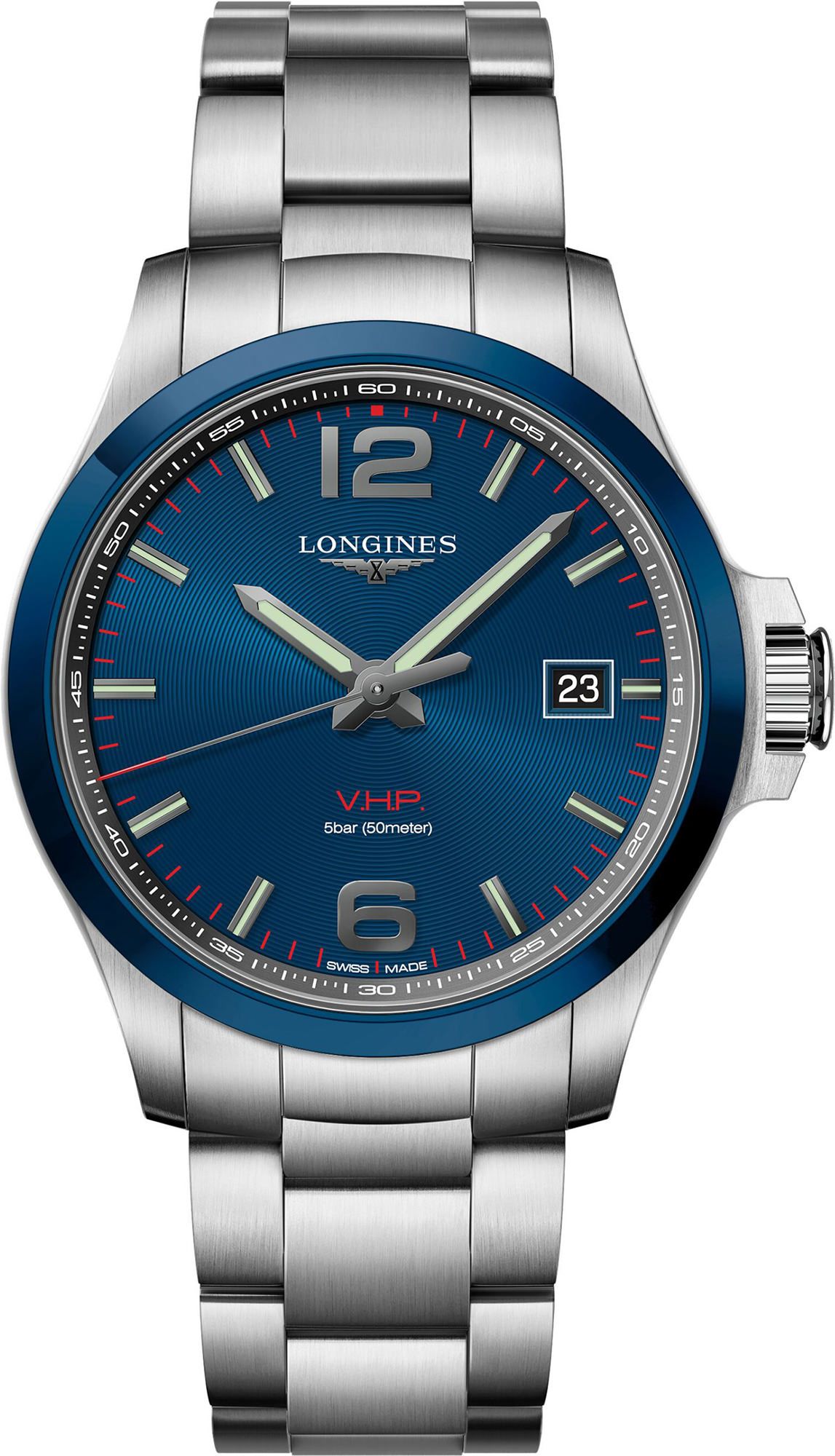 Longines Performance Conquest V.H.P. Blue Dial 43 mm Quartz Watch For Men - 1