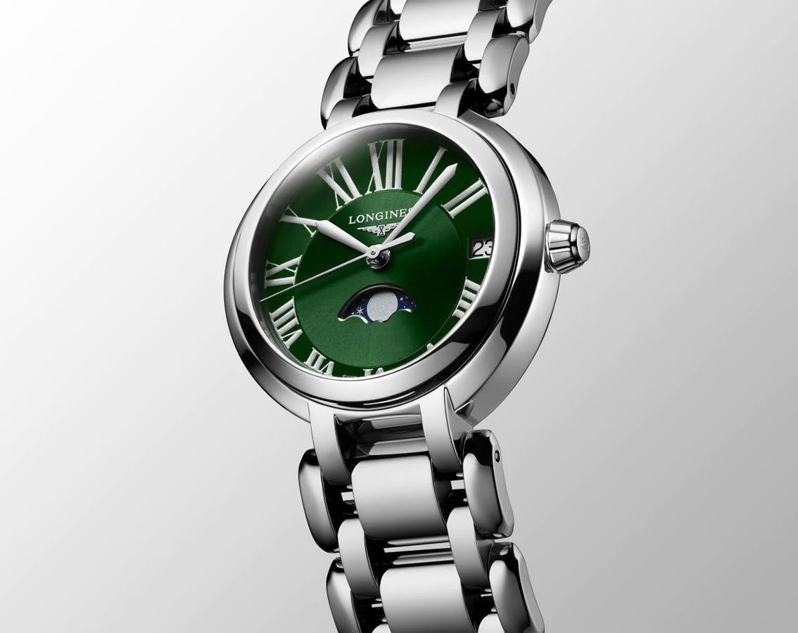 Longines Elegance Longines PrimaLuna Green Dial 30.50 mm Quartz Watch For Women - 2