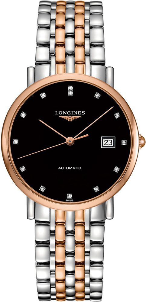 Longines Watchmaking Tradition The Longines Elegant Collection Black Dial 37 mm Automatic Watch For Men - 1