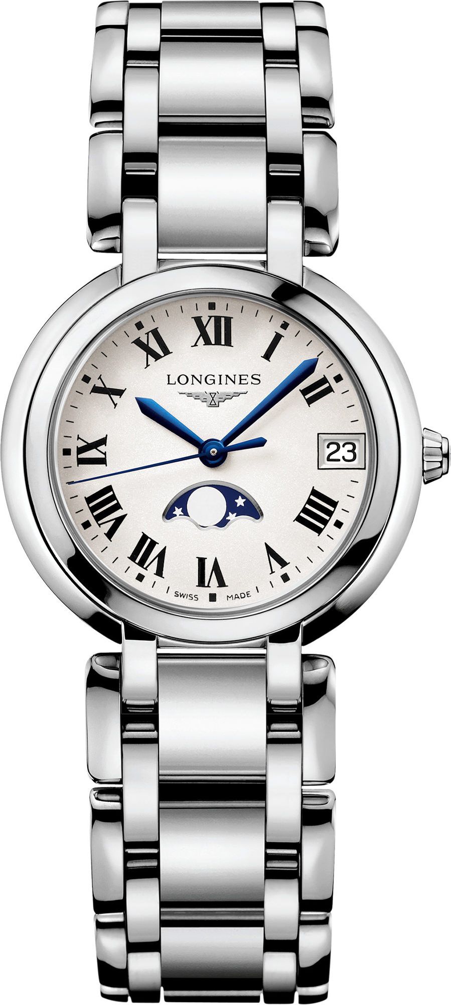 Longines Elegance Longines PrimaLuna Silver Dial 30.5 mm Quartz Watch For Women - 1