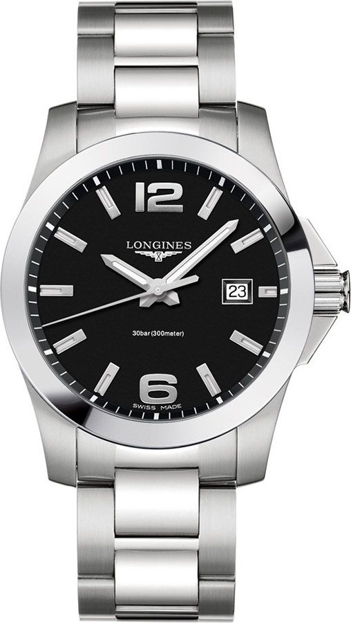 Longines Performance Conquest Black Dial 41 mm Quartz Watch For Men - 1