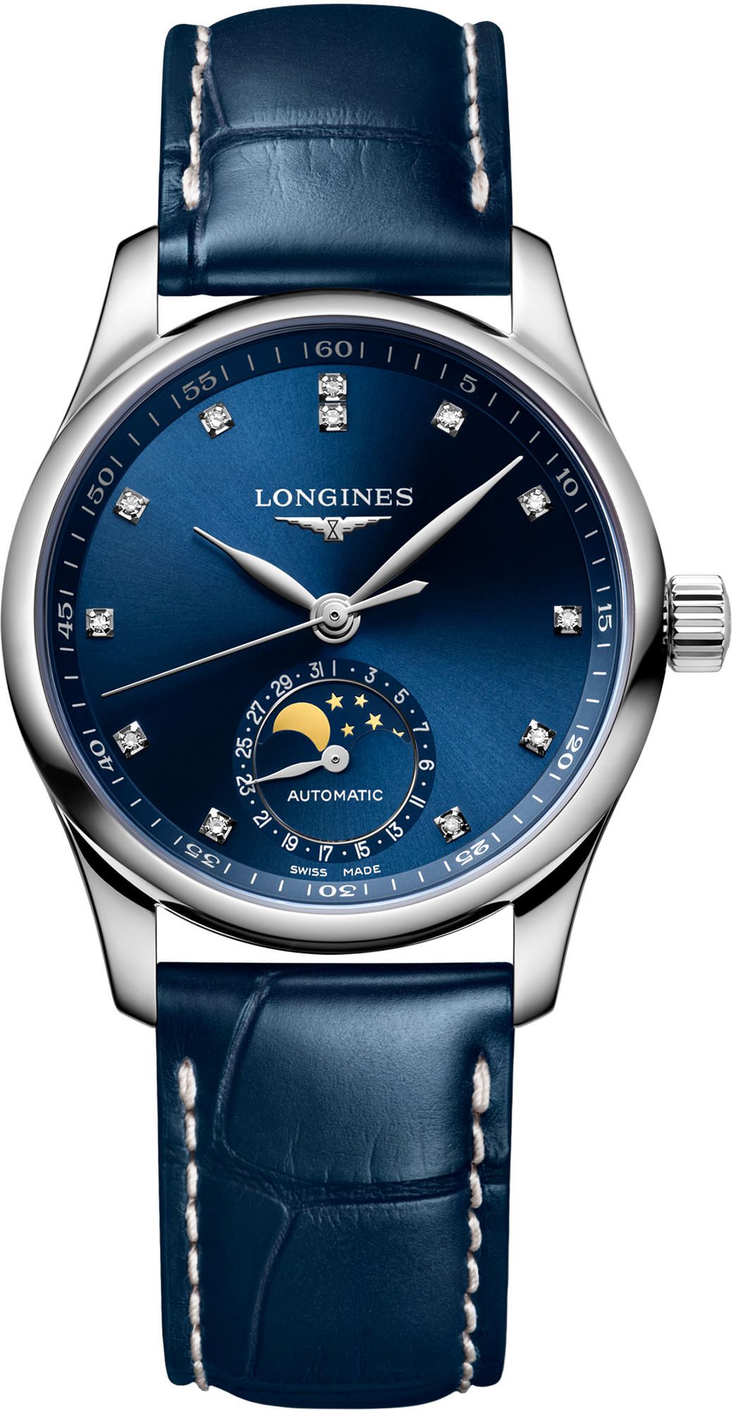 Longines Watchmaking Tradition The Longines Master Collection Blue Dial 34 mm Automatic Watch For Women - 1