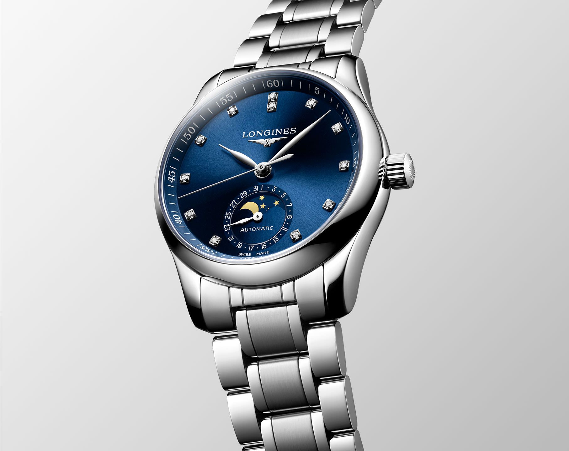 Longines Watchmaking Tradition The Longines Master Collection Blue Dial 34 mm Automatic Watch For Women - 2