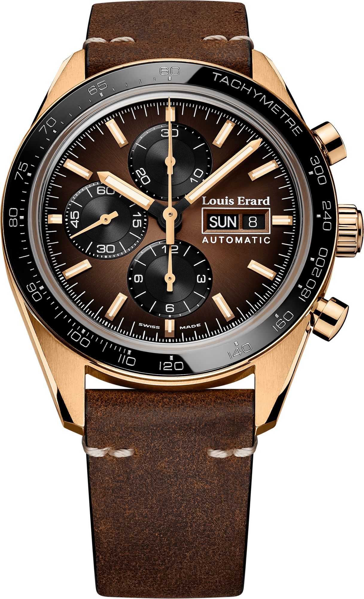 Louis Erard La Sportive  Brown Dial 44 mm Automatic Watch For Men - 1