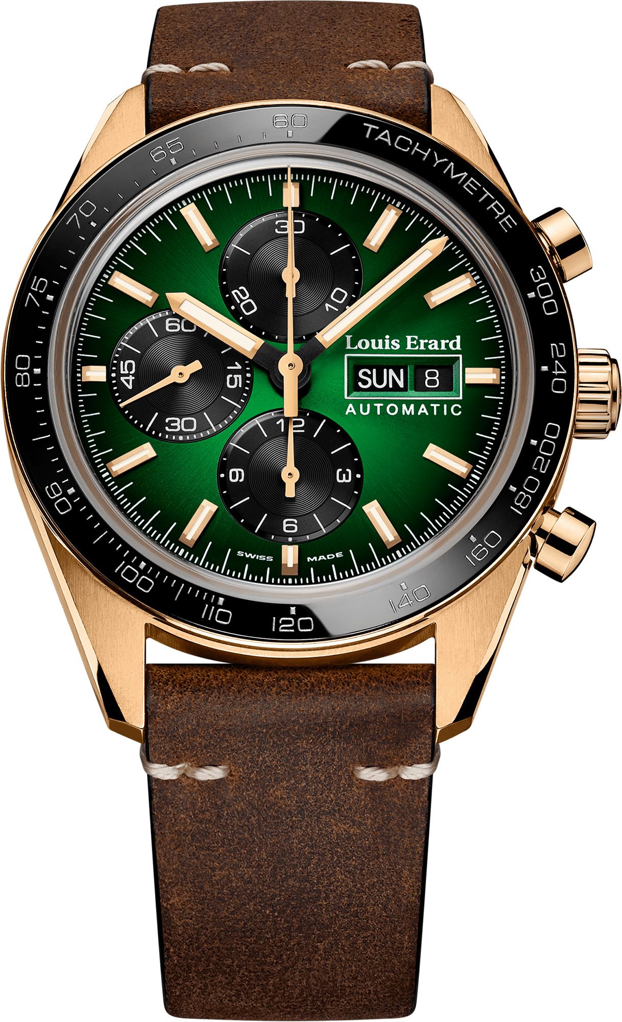 Louis Erard La Sportive  Green Dial 44 mm Automatic Watch For Men - 1