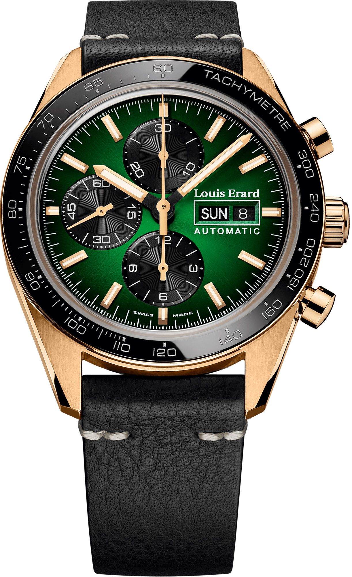 Louis Erard La Sportive  Green Dial 44 mm Automatic Watch For Men - 1