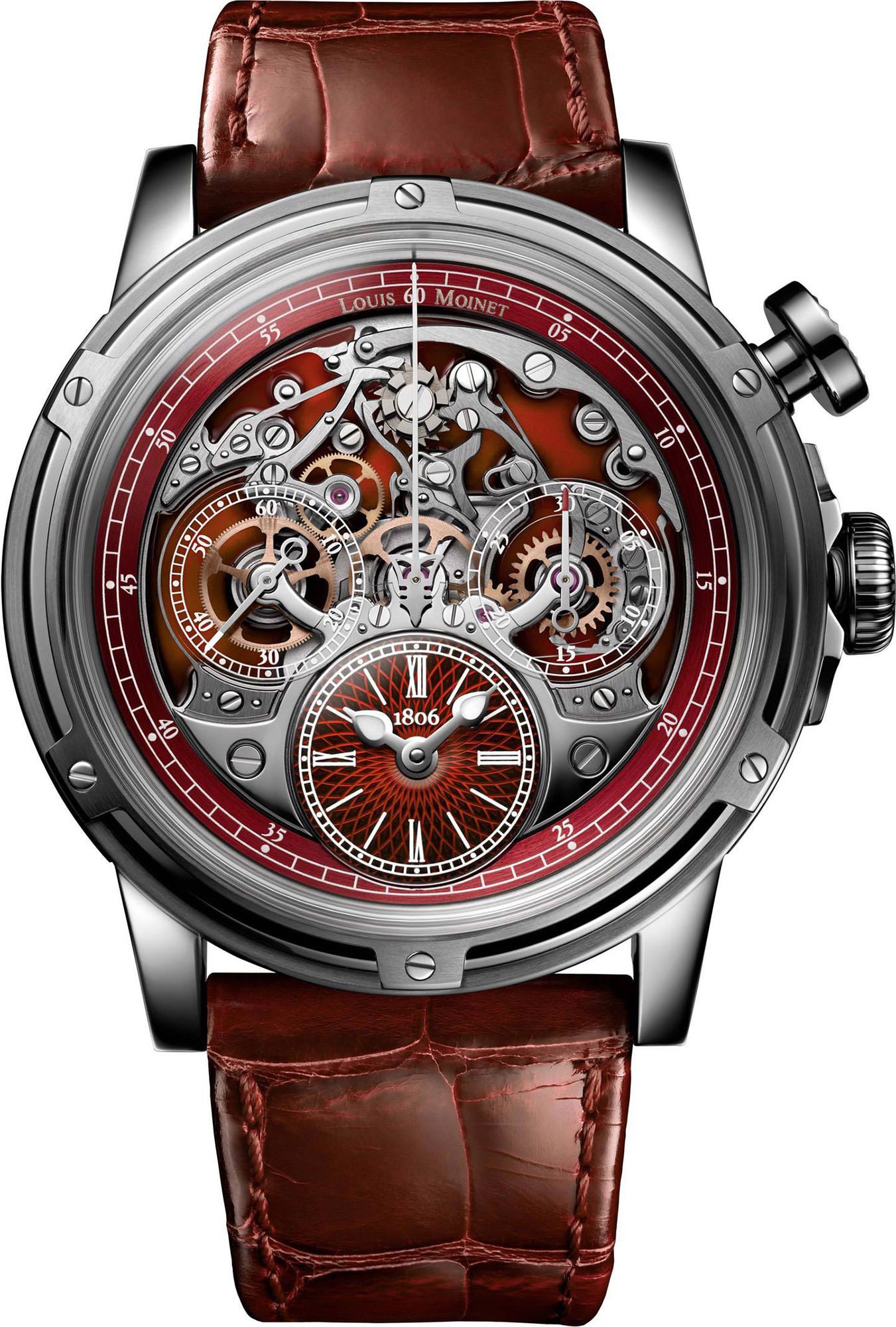 Louis Moinet Mechanical Wonders Memoris Superlight Skeleton Dial 46 mm Automatic Watch For Men - 1