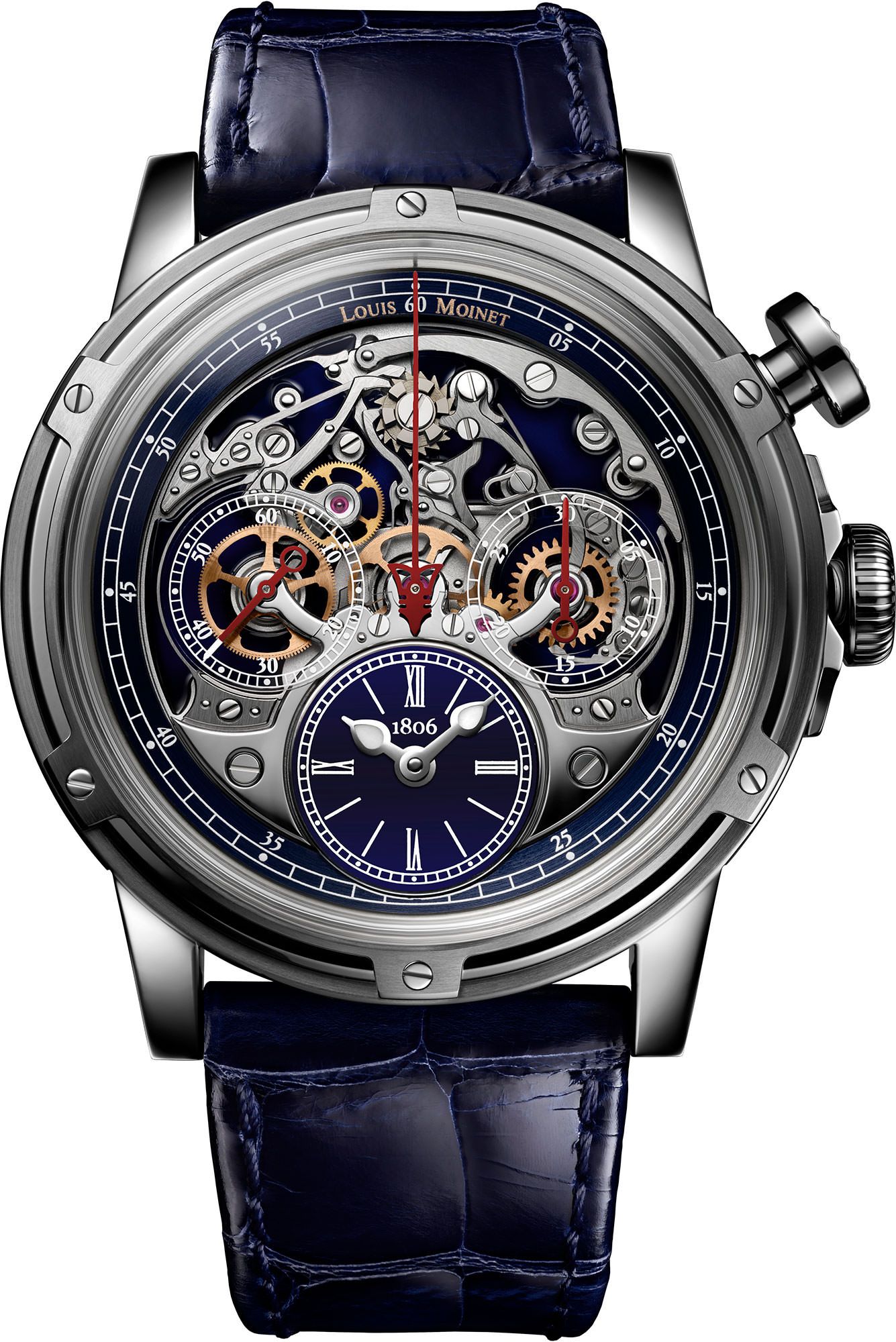 Louis Moinet Mechanical Wonders Memoris Superlight Skeleton Dial 46 mm Automatic Watch For Men - 1