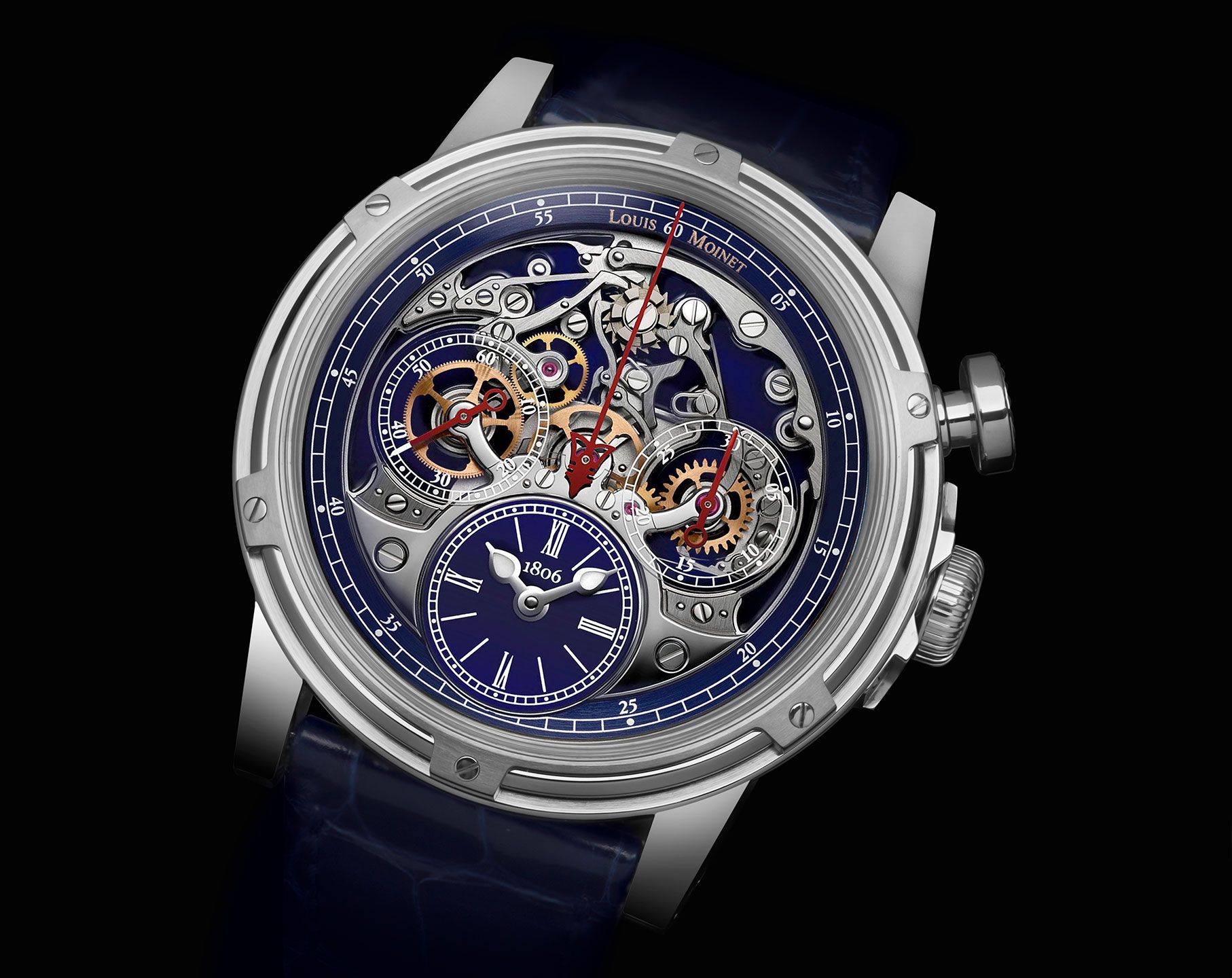 Louis Moinet Mechanical Wonders Memoris Superlight Skeleton Dial 46 mm Automatic Watch For Men - 7