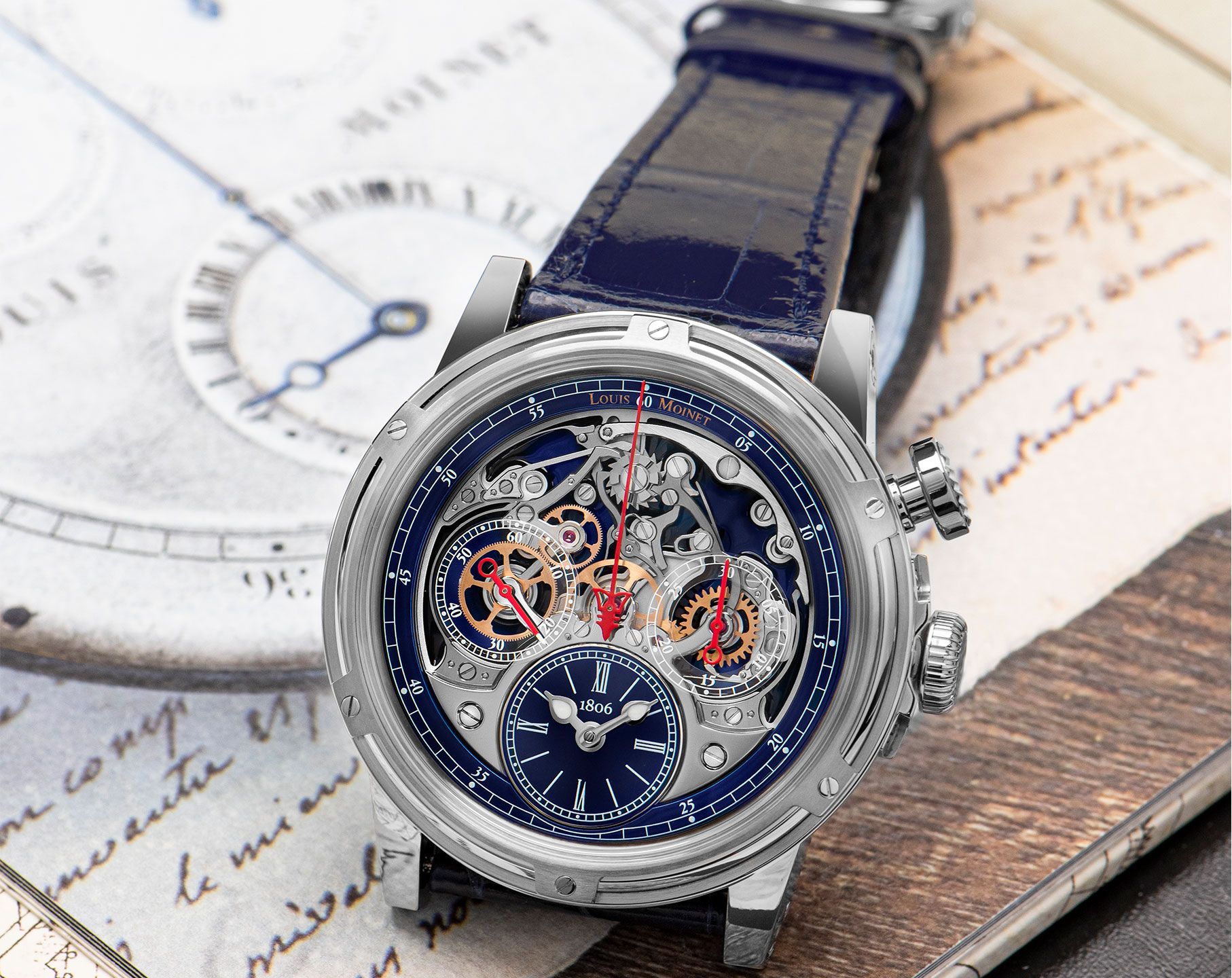 Louis Moinet Mechanical Wonders Memoris Superlight Skeleton Dial 46 mm Automatic Watch For Men - 4