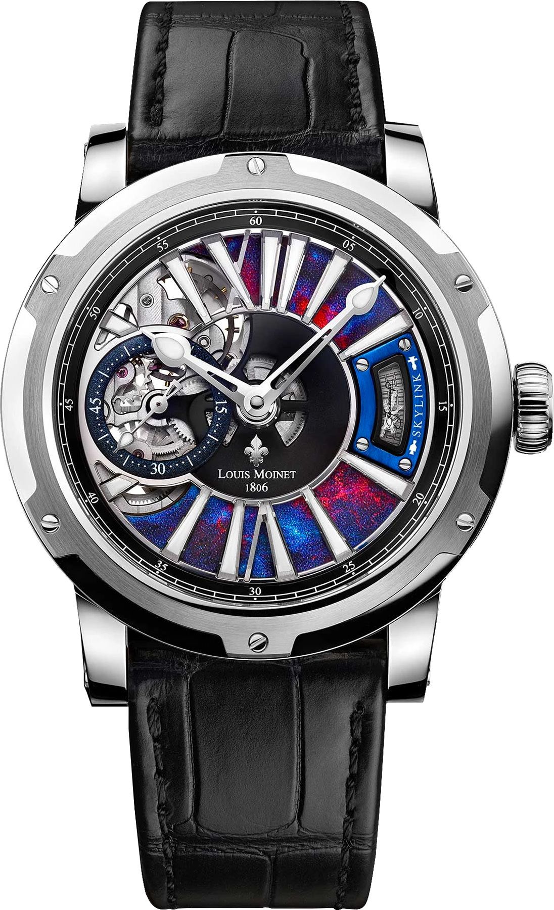 Louis Moinet Cosmic Art Skylink Skeleton Dial 43.2 mm Automatic Watch For Men - 1