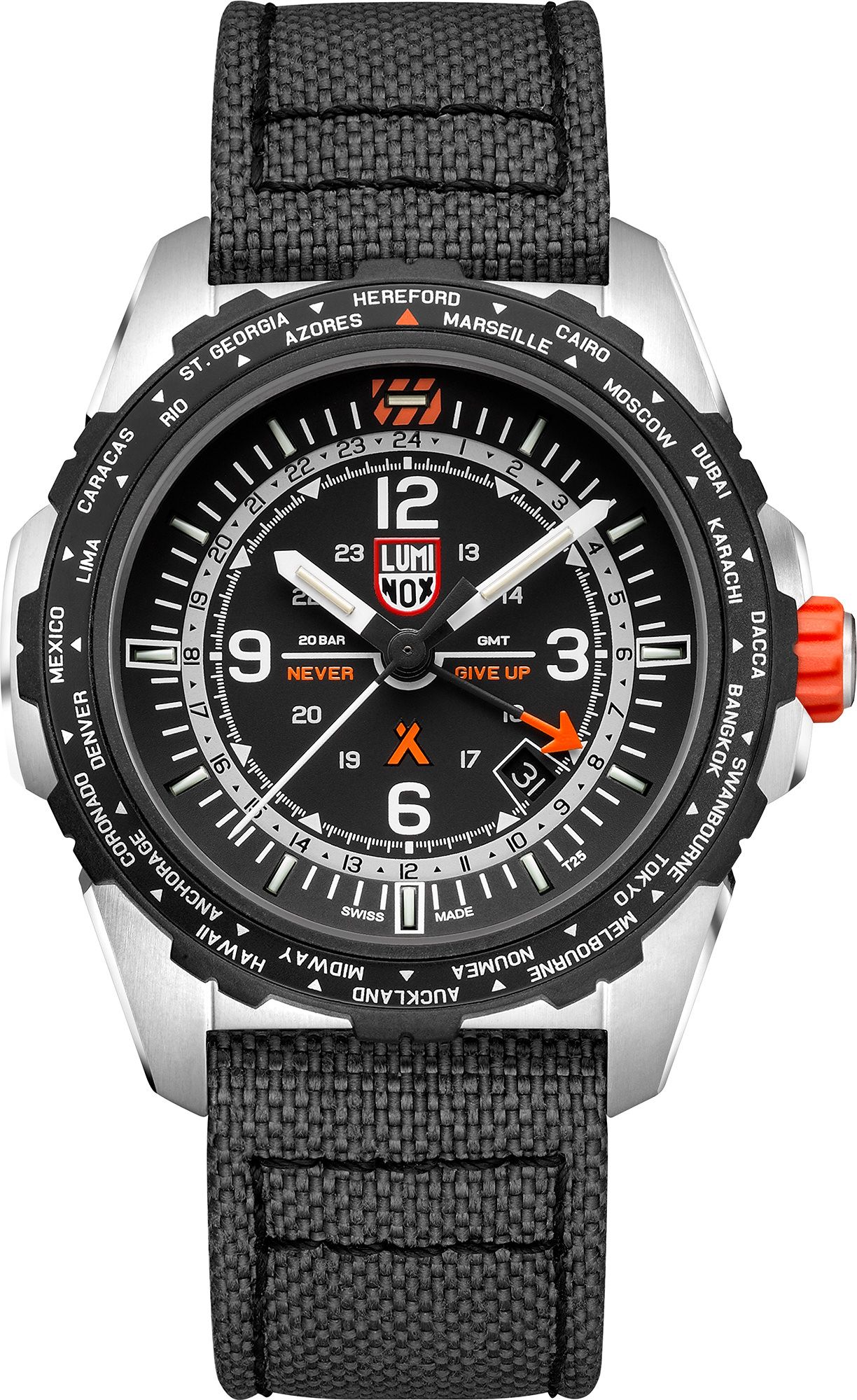 Luminox Air Bear Grylls Air GMT Black Dial 45 mm Quartz Watch For Men - 1