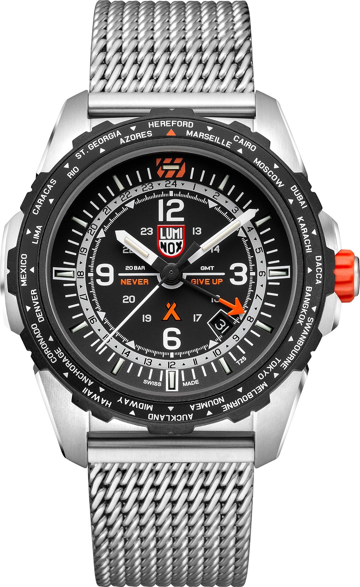 Luminox Air Bear Grylls Air GMT Black Dial 45 mm Quartz Watch For Men - 1